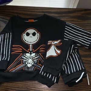 Black Skeleton Sweatshirt and Pants Set